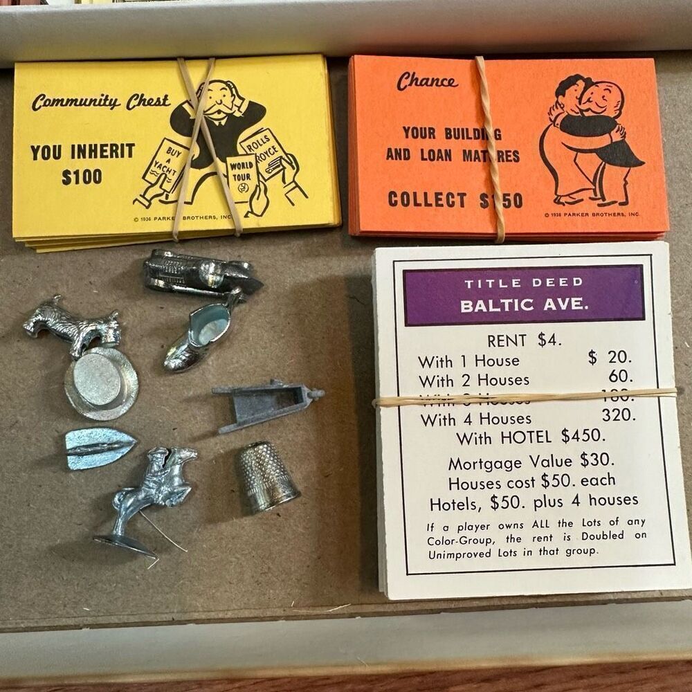 Vintage Monopoly 1970s Parker Brothers Classic Monopoly Game - Picture 6 of 11
